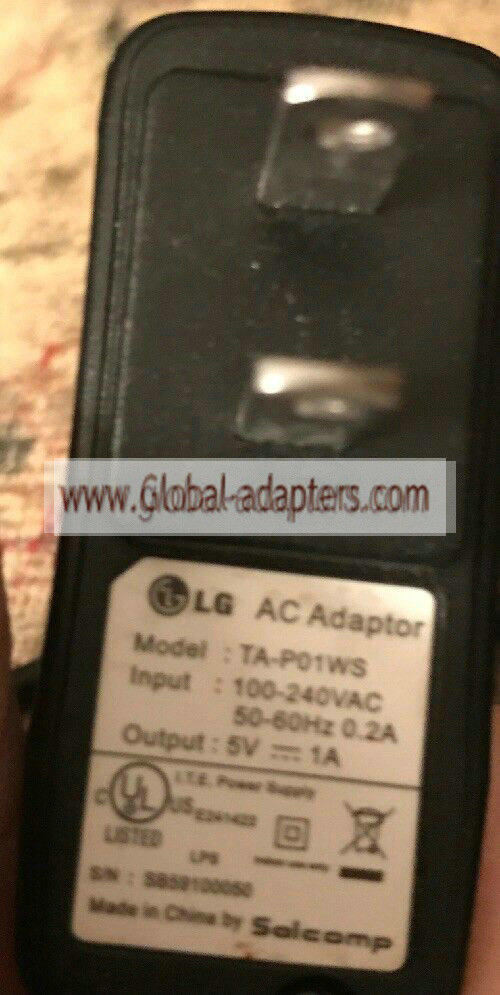 New DC 5V 1A Original LG TA-P01WS Power Supply AC Adapter Charger